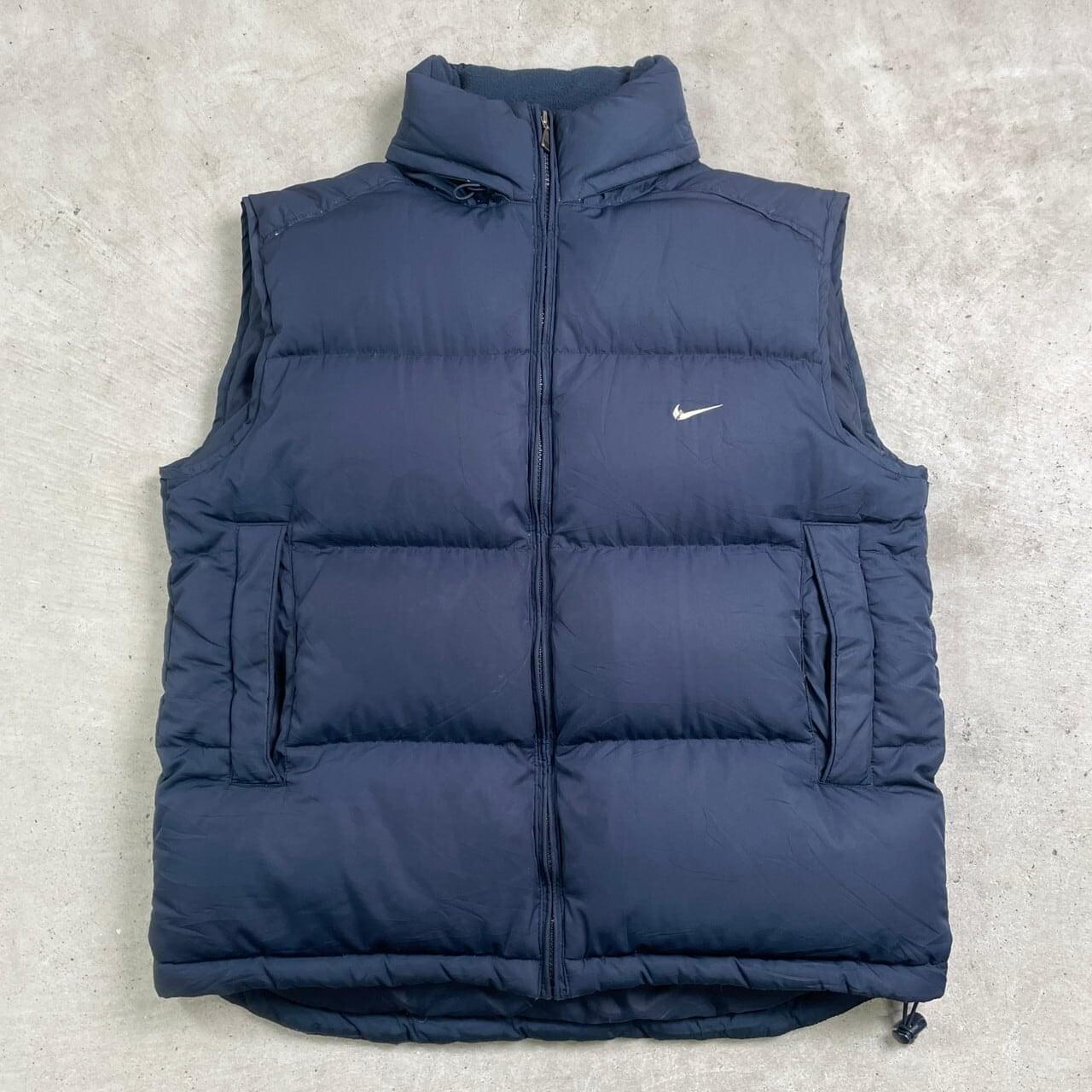 古着通販】00年代 NIKE ナイキ ダウンベスト スウォッシュロゴ刺繍