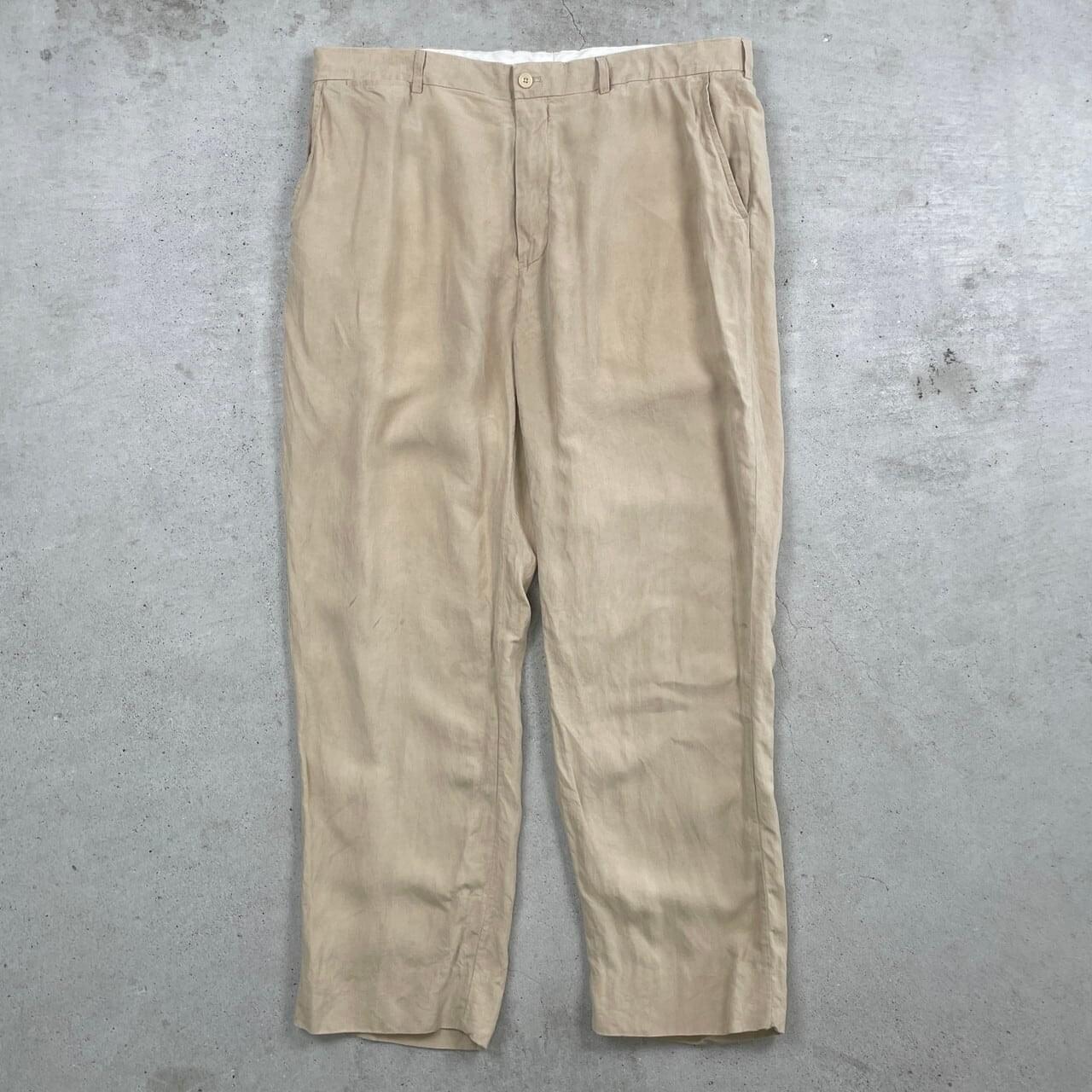 パンツ 90s Ralph Lauren Linen Silk Slacks 32/30 楽天市場】90s POLO RALPH LAUREN ノータック リネン シルク
