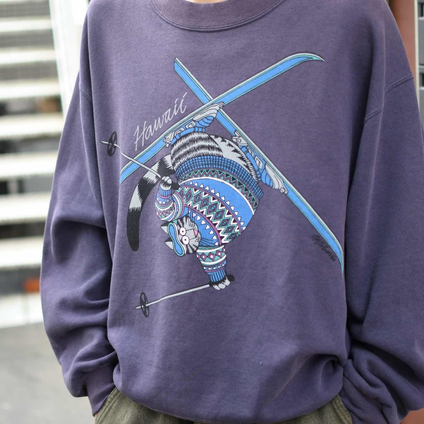 古着通販】古着 crazy shirt クリバンキャット 茄子紺 フェード