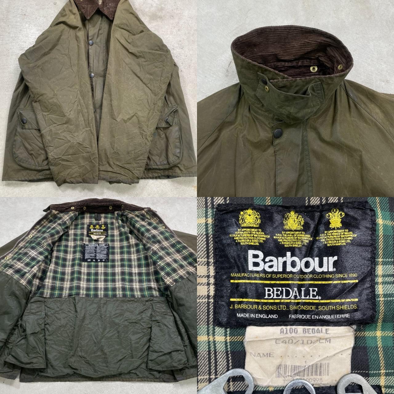 古着通販】91年製 英国製 Barbour BEDALE バブアー ビデイル オイルド