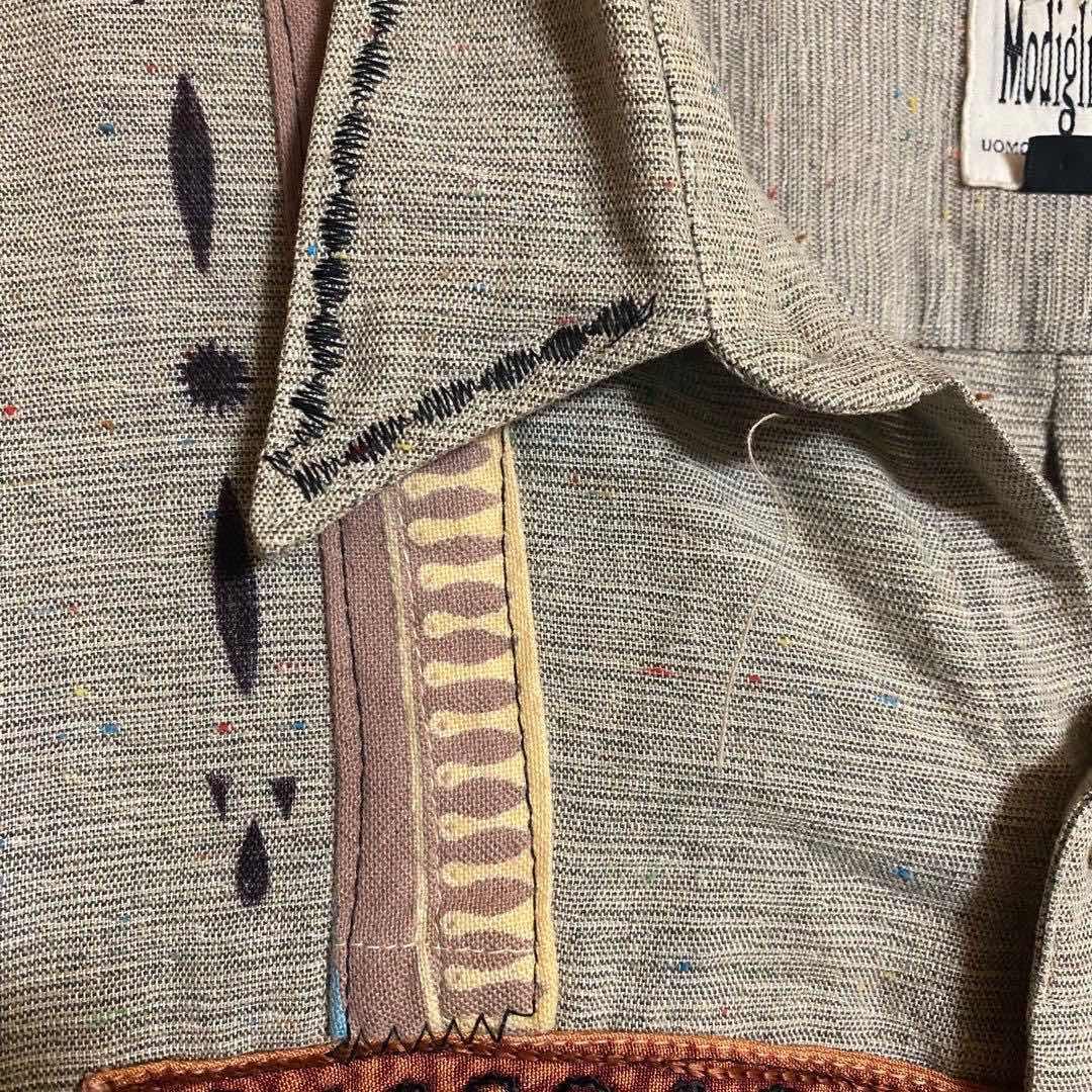 古着通販】80-90s スラブネップ リメイク刺繍グァテマラシャツカスタム