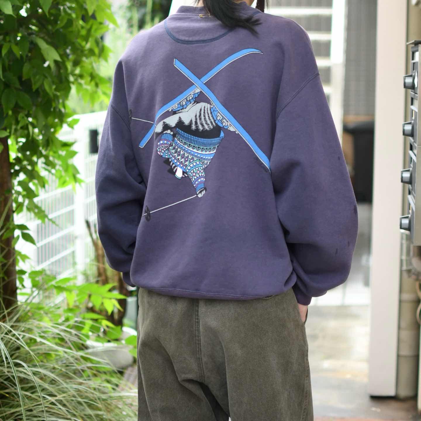古着通販】古着 crazy shirt クリバンキャット 茄子紺 フェード