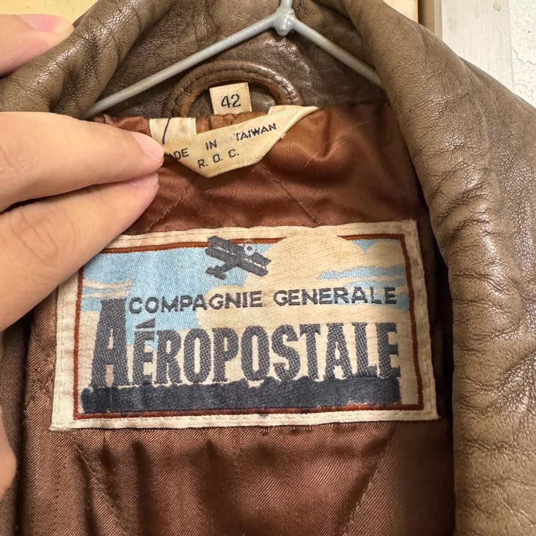 90s AEROPOSTALE A-2 G-1 フライトジャケット　サイズ42 古着通販】AEROPOSTALE ヴィンテージ レザーフライトジャケット 本革