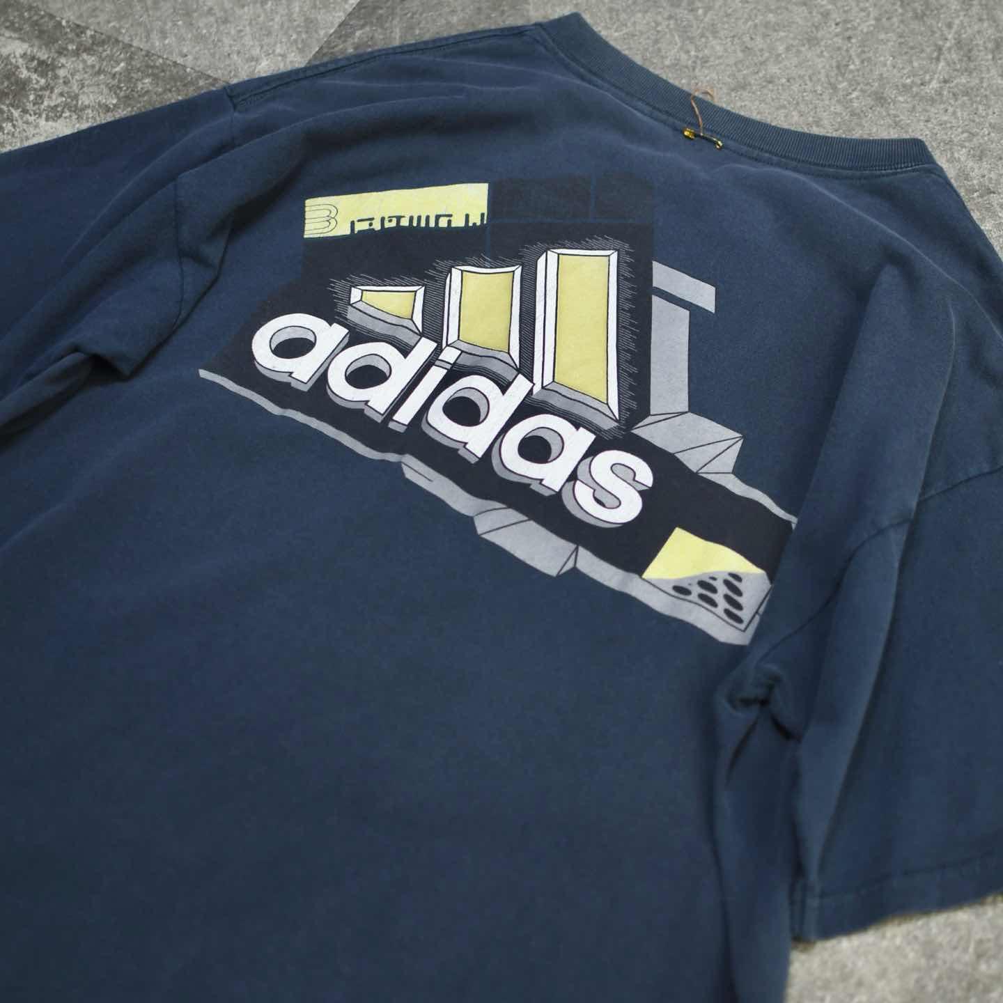 古着通販】古着 adidas バックプリント プリントTシャツ Tシャツ