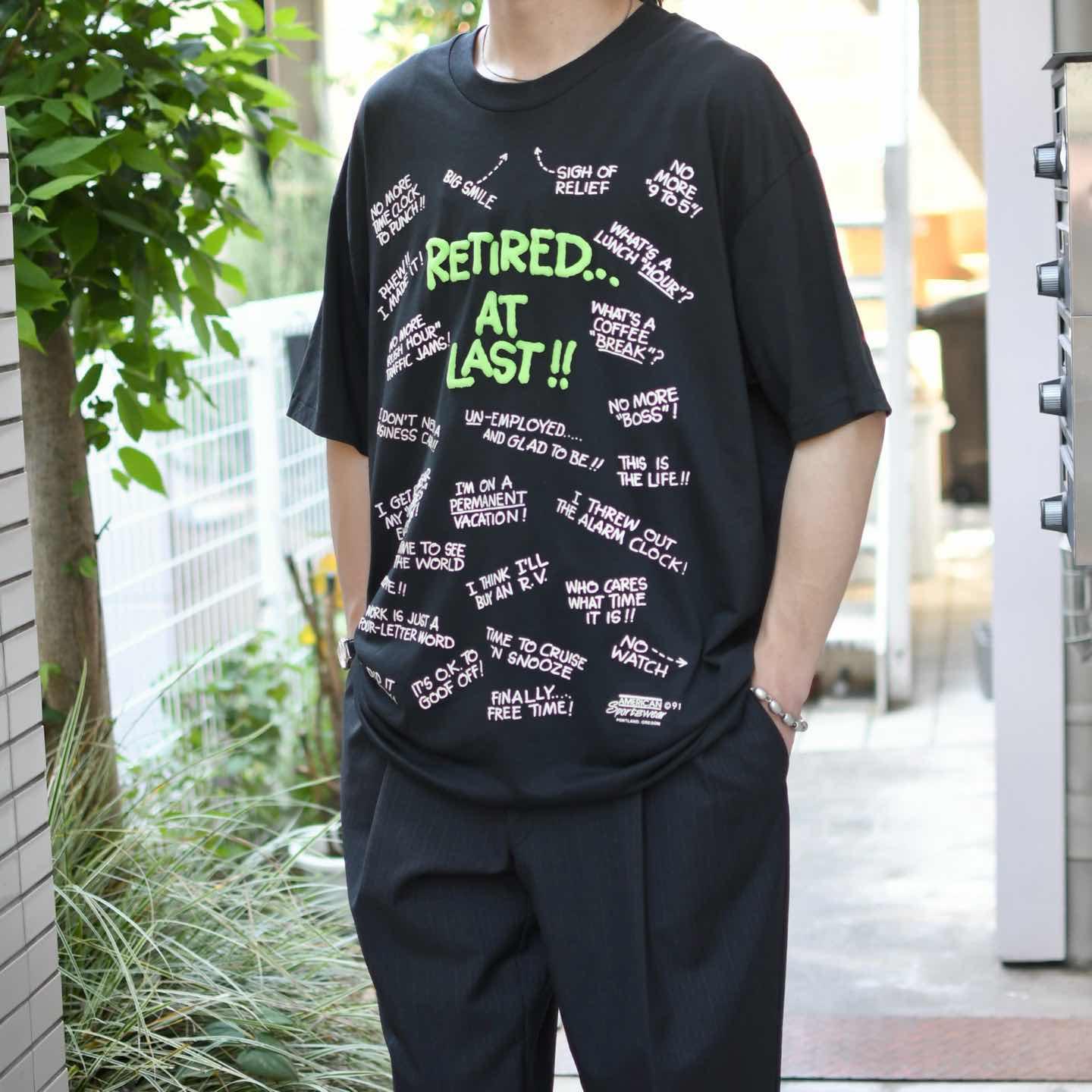古着通販】古着 91's USA製 シングルステッチ 退職記念 Tシャツ