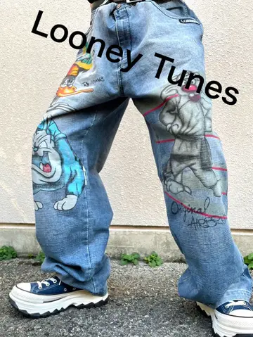 古着通販】LOT29 極太バギーデニムパンツ ルーニーテューンズ